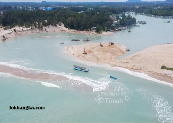 PT Timah Tbk Lakukan Pengerukan Muara Air Kantung untuk Atasi Pendangkalan dan Dukung Aktivitas Nelayan