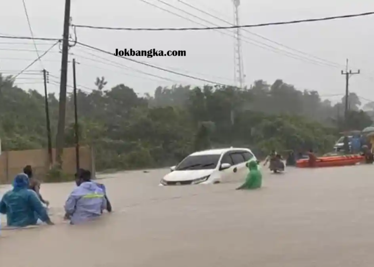 Banjir Parah di Lubuk Besar Bangka Tengah, Puluhan Rumah Terendam Air