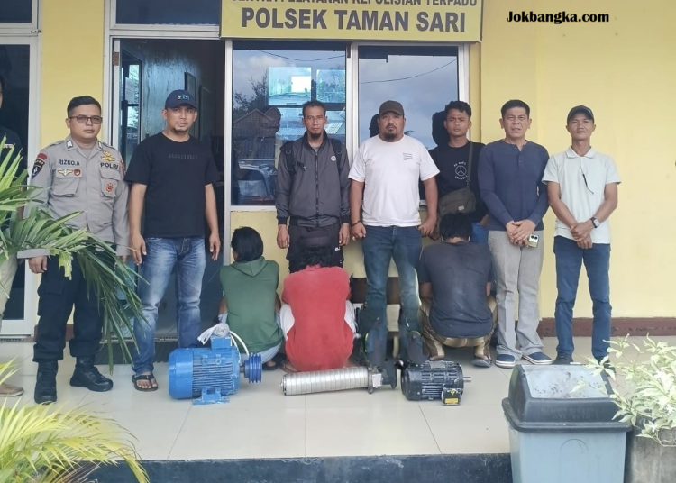 Penangkapan 3 Pelaku Pencurian Mesin Jet Pump di Rusunawa Pangkal Arang