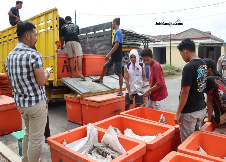 Polres Bangka Barat Gagalkan Penyelundupan Timah Ilegal 10 Ton