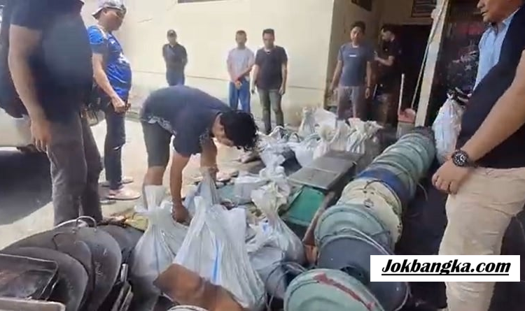 Polres Bangka Bongkar Operasi Peleburan Timah Ilegal