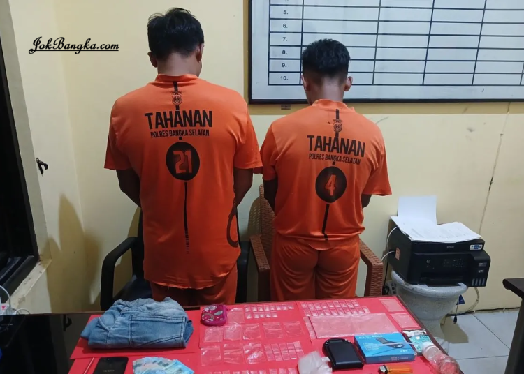 Satresnarkoba Polres Bangka Selatan Tangkap Dua Pengedar Sabu, Ancaman Hukuman Hingga 20 Tahun Penjara