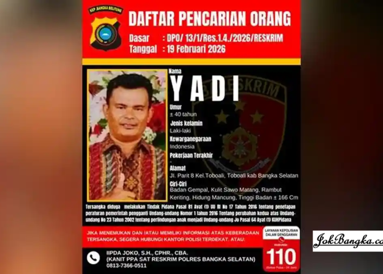 Polisi Buru Pelaku Kekerasan Seksual Anak di Toboali Bangka Selatan, Ini Ciri-Cirinya