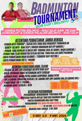 Turnamen Badminton di Belinyu