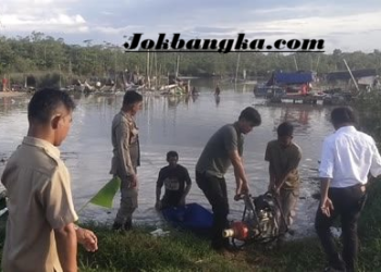 Polsek Belinyu Tertibkan Tambang Timah Ilegal di Gunung Muda, Dua Mesin Robin Diamankan