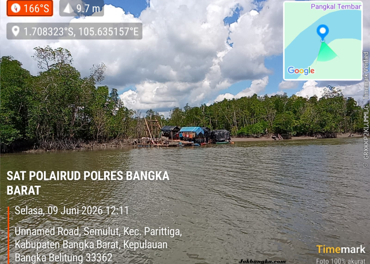 Tim Gabungan Temukan Belasan Ponton TI Apung, Penertiban Tambang Timah Ilegal di Bangka Barat Kembali Diperketat