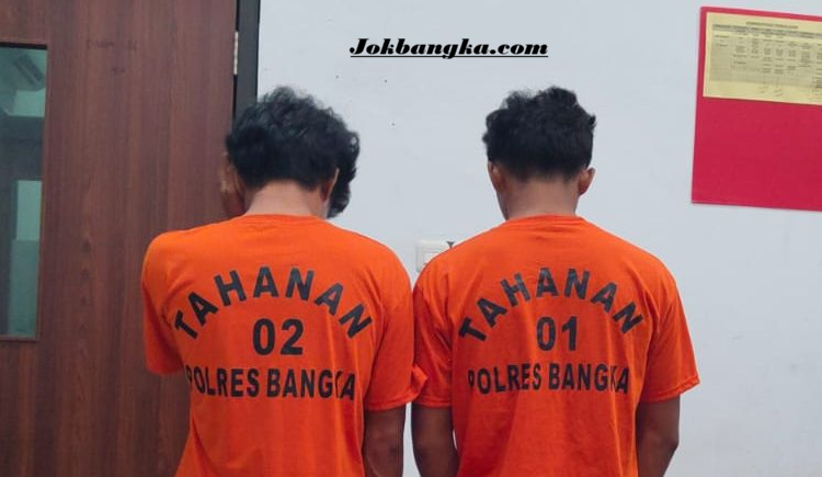 Geger! Dua Pemuda Ditangkap Polres Bangka di Air Anyir, Ganja 15,5 Gram Disita
