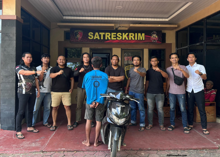 Pelaku Curanmor di Toboali Ditangkap, Motor Dipreteli dan Plat Nomor Dibuang ke Hutan