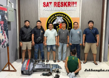 Sedang Patroli 3C, Tim URC Polres Bangka Barat Tangkap Pencuri Mesin Tempel di Mentok