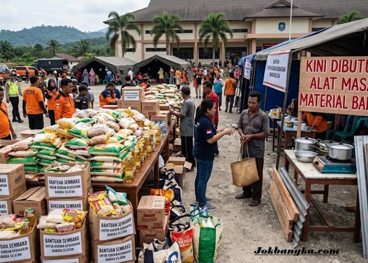 Bantuan Sembako Korban Kebakaran Bangka Selatan Melimpah, Kini Butuh Alat Masak dan Material Bangunan
